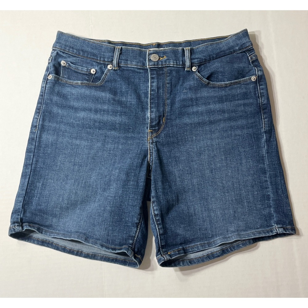 Levis Classic‎ Short Womens 29 Medium Wash Denim Jean Shorts 29694-0010 Stretch